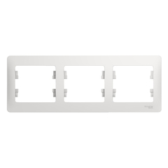 Schneider Electric Glossa Белый Рамка 3-местная горизонтальная IP20 скрытая установка GSL000103