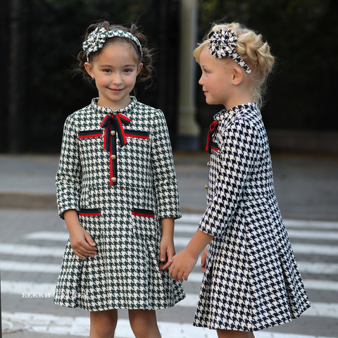 Готовые выкройки свободного платья с рукавом для девочек от 1 года до 11 лет
