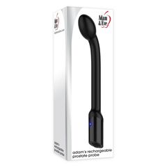 Черный вибростимулятор простаты Rechargeable Prostate Probe - 21,7 см. - 