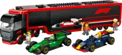 Конструктор LEGO City 60445 Грузовик с автомобилями RB20 и AMR 24 F1