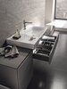Раковина Geberit Xeno² с полкой: B=90см, T=48см, Отверстие под смеситель=По центру, Перелив=Без, Полочное пространство=Левая, Белый / Специальное керамическое покрытие KeraTect