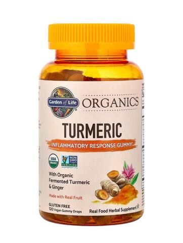 Garden of Life Organics, жевательные таблетки с куркумой, 120 веганских жевательных таблеток