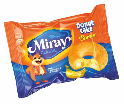 Кекс Банановый с начинкой Donut Cake Miray 25гр