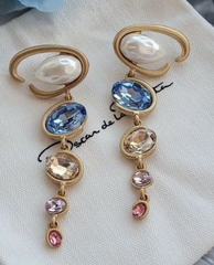 Серьги длинные OSCAR DE LA RENTA с подвесками