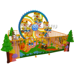 Электрическая Аттракцион карусель «Веселые тигрята», 3,6×2,8×2,7 м