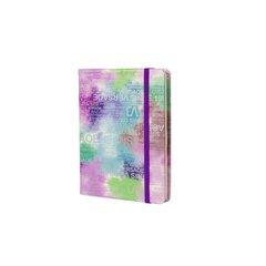 
          Записная книжка, А7, Alingar, 7БЦ, ПВХ (печать на мокром шелке), на резинке, клетка, 96 л., "Трендовые надписи", сиреневый