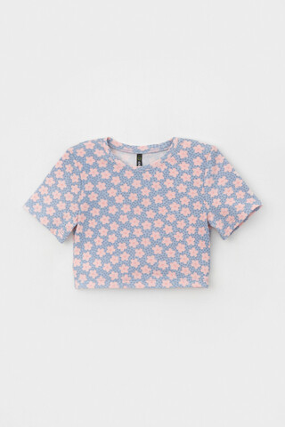 фуфайка  для девочки  КР 302459/небесно-голубой,сакура к483