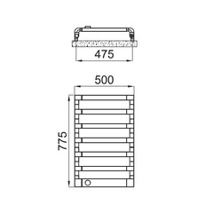 Электрический полотенцесушитель IRSAP STEP E 775-500 хром