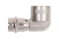 Угольник Valtec 90° с вн.р. нерж. сталь 18х3/4