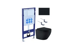 Aquatek SET Aquatek ЕВРОПА MB-017 4в1 SET Aquatek ЕВРОПА MB-017 4в1 (рама Aquatek Standard INS-0000012+KKI-0000002+KDI-0000017+унитаз ЕВРОПА AQ1901-MB с тонким сиденьем soft-close) фото