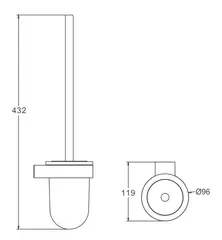 Ёршик туалетный настенный BELZ B90910, черный