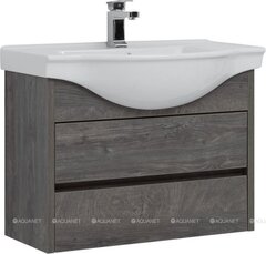 Aquanet 243670 Компл.2 - Тумба Сидней 80 цв.дуб рошелье (раковина Аква) (243670) фото