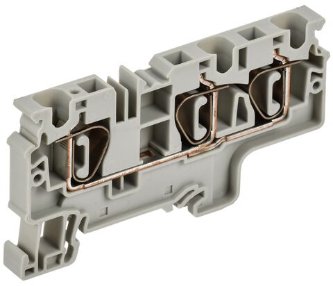 ARMAFIX Клемма пруж. CX6-3 6мм2 3-конт. серая IEK