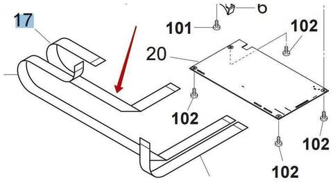 Шлейф соединительный 12 вольт  KYOCERA 302G470550