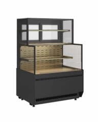 Комбинированная витрина Carboma CUBE 2 COMBI KC70 VV/VV 0,9-2-1 STANDARD БОКОВИНА СТУПЕНЬКА (версия 2.0) (9005-0109)