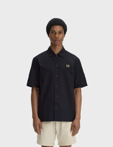 Рубашка FRED PERRY Backet Weave Shirt с коротким рукавом