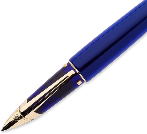 Ручка перьевая Waterman Edson Sapphire Blue GT, F (S0102060)