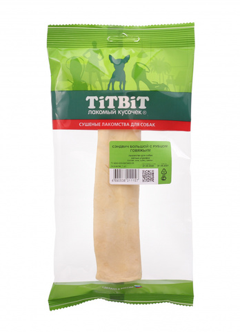 Titbit сэндвич большой с рубцом говяжьим - мягкая упаковка