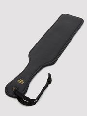 Черная шлепалка Bound to You Faux Leather Spanking Paddle - 38,1 см. - 