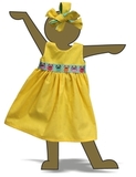 Платье с тесьмой - Демонстрационный образец. Одежда для кукол, пупсов и мягких игрушек.