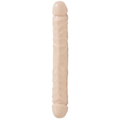 Двухголовый фаллос телесного цвета  Jr. Veined Double Header 12  Bender - 29,5 см. - 