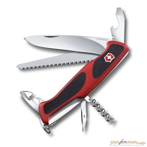 Нож перочинный Victorinox RangerGrip 55 130мм 12 функций красно-чёрный (0.9563.C)