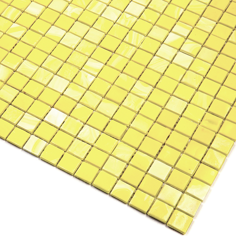 NC708 Мозаика одноцветная чип 15 стекло Alma Mono Color желтый квадрат глянцевый
