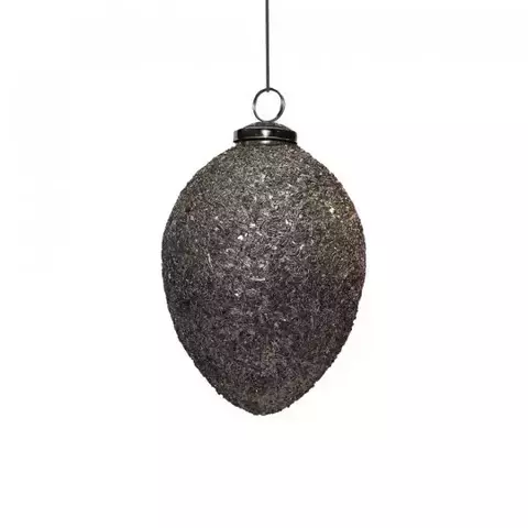 Новогодняя игрушка 13см Roomers Furniture серебряная