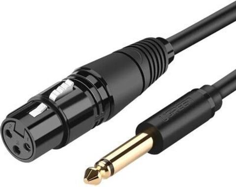 Кабель UGREEN AV131 (20719) 6.35 Male To XLR Female Cable 2m, черный