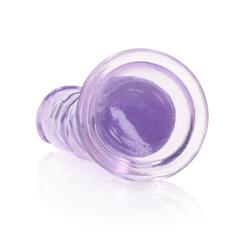 Фиолетовый фаллоимитатор Crystal Clear на присоске - 22 см. - 