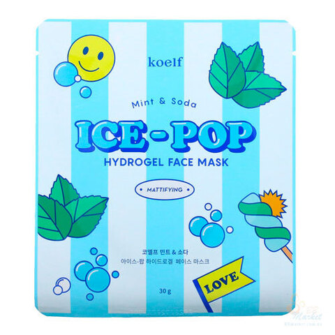 Koelf Mint & Soda Hydrogel Face Mask - Маска гидрогелевая для лица c мятой и содой