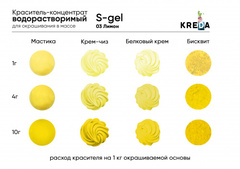 S-gel 03 лимон, краситель концентрат универсальный пищевой 20мл