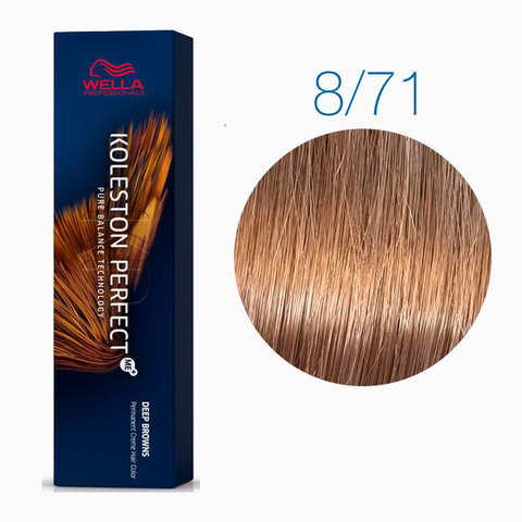 Wella Koleston Deep Browns 8/71 (Светлый блонд коричневый пепельный Дымчатая норка) - Стойкая краска для волос