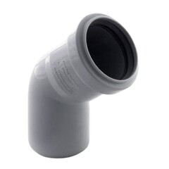 Отвод ПП (полипропилен) для канализации 67гр. Дн 50 с уплотнительным кольцом, Ростурпласт