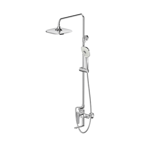 Душевая колонна Bravat Aori настенная с одной ручкой (с изливом), хром (F6421454CP-A-ENG)