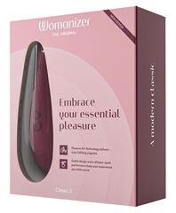 Бордовый бесконтактный стимулятор клитора Womanizer Classic 2 - 