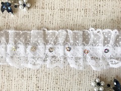 Тесьма пайетка капрон рюш, ш. 4 см.