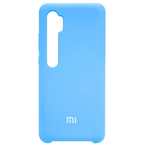 Силиконовый чехол Silicone Cover для Xiaomi Mi Note 10 (Голубой)