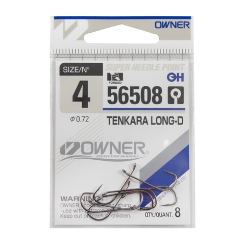 Крючок Owner Tenkara Long-D №4 (8 шт)