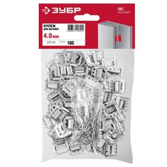 ЗУБР Кляймер, 4 мм, цинк, 100 шт, крепеж для вагонки (3075-04)