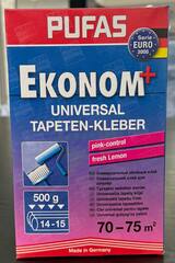 Клей обойный Pufas Ekonom+ 500 г для всех типов флизелиновых обоев