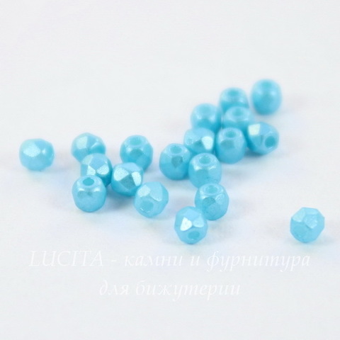 Бусина 2Tiny Шарик с огранкой, 2 мм, пастельно-голубая, 20 шт