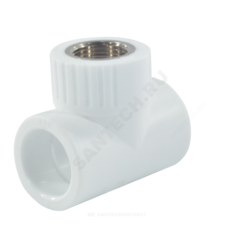 Тройник PP-R комбинированный белый Дн 25х1/2" ВР RTP (РосТурПласт) 10745