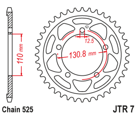 Звезда ведомая JTR7 45ZBK