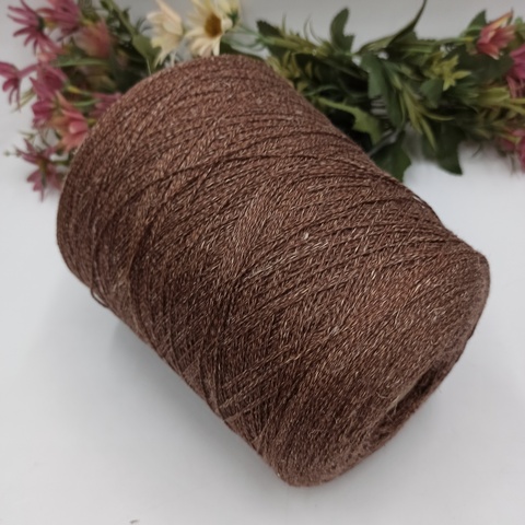 Lalise Soffice от Loro Piana меринос с шелком и льном 530м/100гр - 02 Коричневый