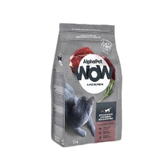 Корм для кошек премиум сухой AlphaPet WOW для взрослых животных, с говядиной и печенью, 7 кг
