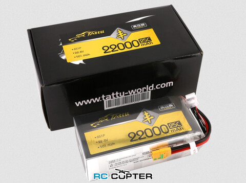 АКБ GensAce Tattu AGRI 22000mAh 22.8V HV 25C 6S1P Lipo Soft Pack XT90-S