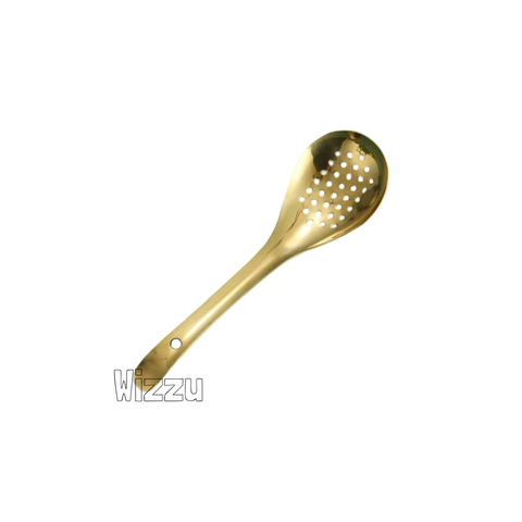 Ложка шумовка из нержавеющей стали, маленькая золото
