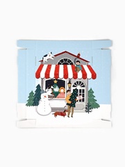 Коробка сборная одиночная Прямоугольник, «Зимний город», 31*25*16 см