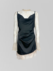 Комплект Kasiet из платья-комбинации с кружевной вставкой и кофты из гипюра